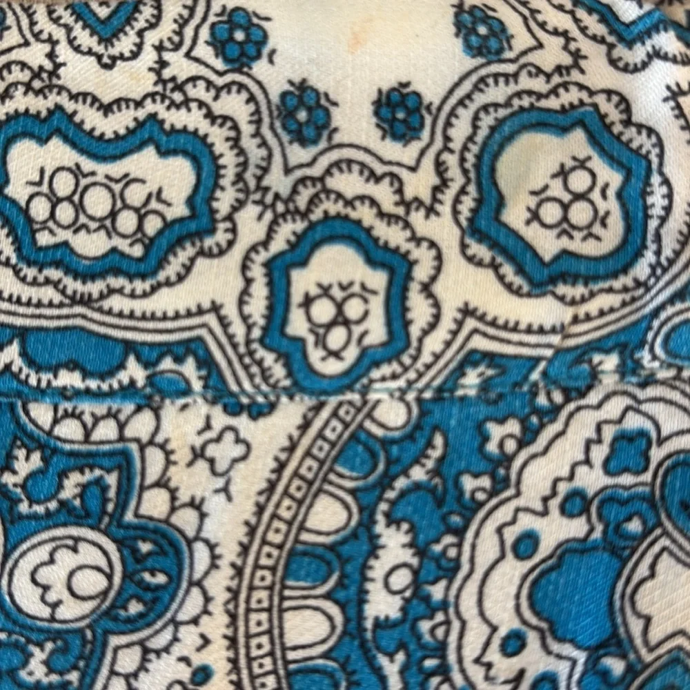 𝅺anthro Feather Bone Blue Talese Cropped Palazzos - Picture 12 of 12